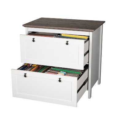 Saint Birch 2-Drawer Legal Size Lateral Filing Cabinet in Gray Oak/White