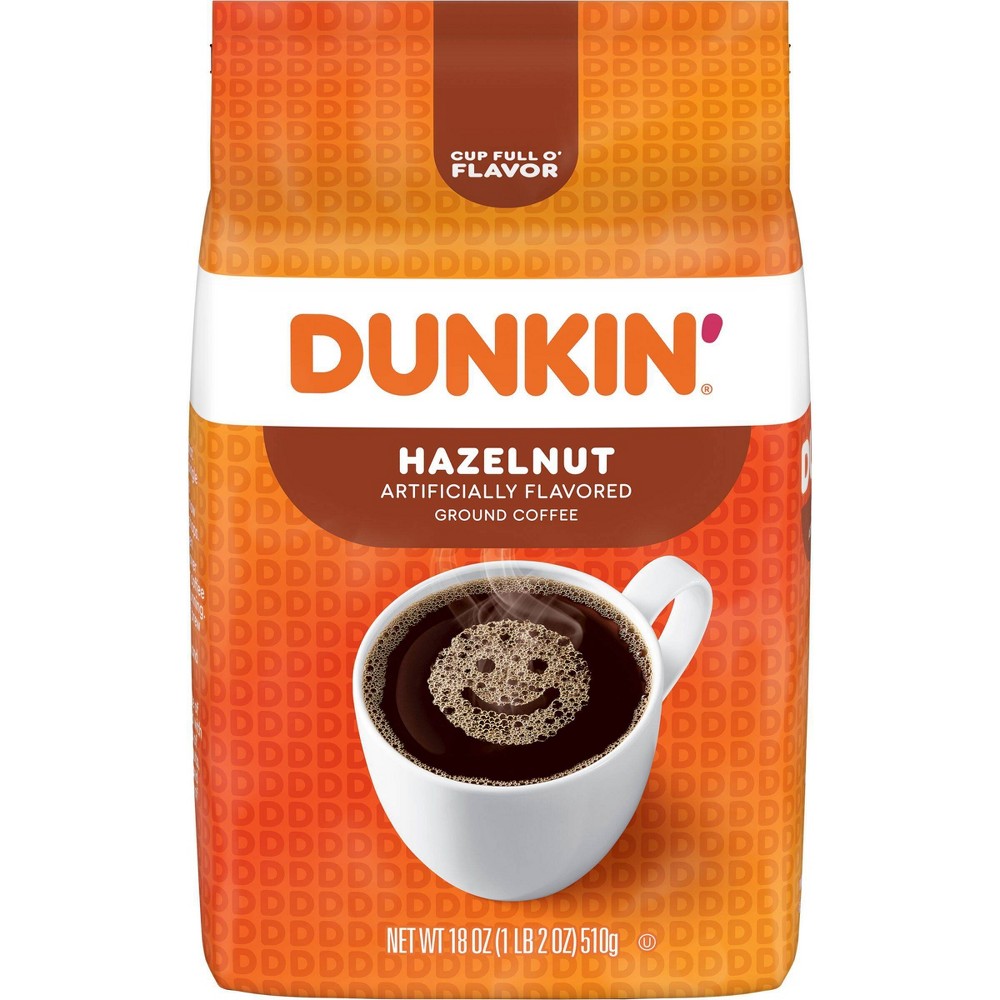 Photos - Coffee Dunkin' Hazelnut Flavored Medium Roast Ground  – 18oz