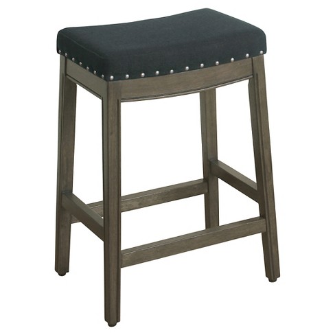 24 Blake Backless Counter Height Barstool With Nailheads Homepop Target