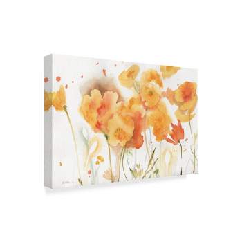 Trademark Fine Art -Sheila Golden 'Sunlight Poppies' Canvas Art
