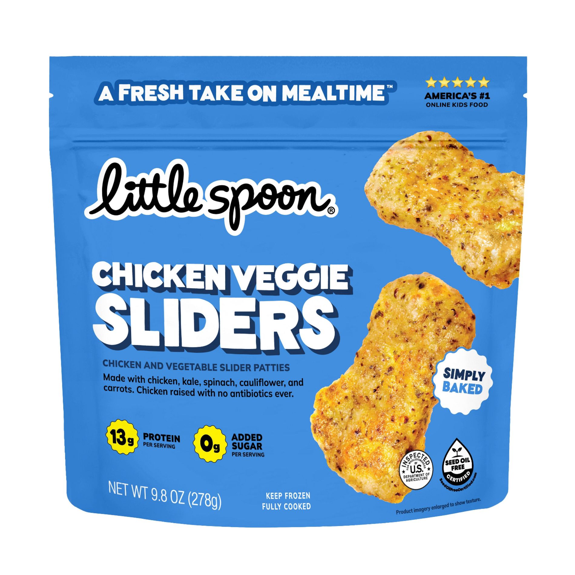 Little Spoon Chicken Veggie Sliders - Frozen Kids' Food - 9.8oz