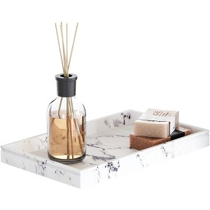 Creative Scents White Marble Decor Tray - 1 of 4