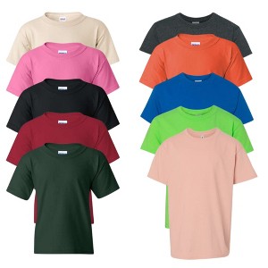 EG PRO Kids Unisex T-Shirts 10-Pack Heavy Cotton Tees Boys Girls - 1 of 4