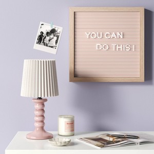 Mini Stick Table Lamp with Pleated Shade - Room Essentials™ - 1 of 4