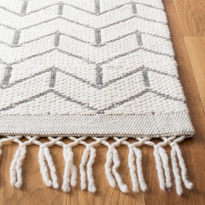 Ivory Square Hand-Knotted Wool Elegance Area Rug - 6' x 6'