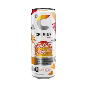 CELSIUS Sparkling Fantasy Vibe Functional Energy Drink - 12 fl oz Single Can - 1 of 4