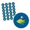 Big Dot of Happiness Let's Go Fishing - Fish Themed Birthday Party or Baby Shower Circle Sticker Labels - 24 Count - 2 of 4