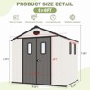 YARDSIGHT Outdoor Storage Shed With Lockable Doors, Metal Frame, Wind & Snow Resistant For Backyard Use - 2 of 4