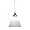 Toltec Lighting Juno 1 - Light Pendant in  Brushed Nickel with 11.75" White Marble Shade - 2 of 2