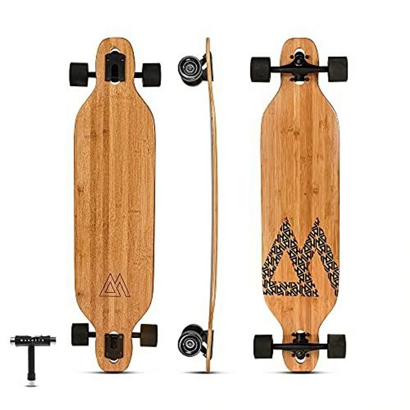 Magneto Bamboo Carbon Fiber Longboards Skateboards for Cruising, Carving, Free-Style, Downhill and Dancing | Kicktails & Tricks, 1 of 8