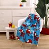 NoJo Marvel Spidey and His Amazing Friends Blue, Red and White Spidey Team Super Soft Toddler Blanket - 3 of 4