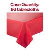 Smarty Had A Party 54" x 108" Red Rectangular Plastic Tablecloths - 96 pcs - 3 of 4