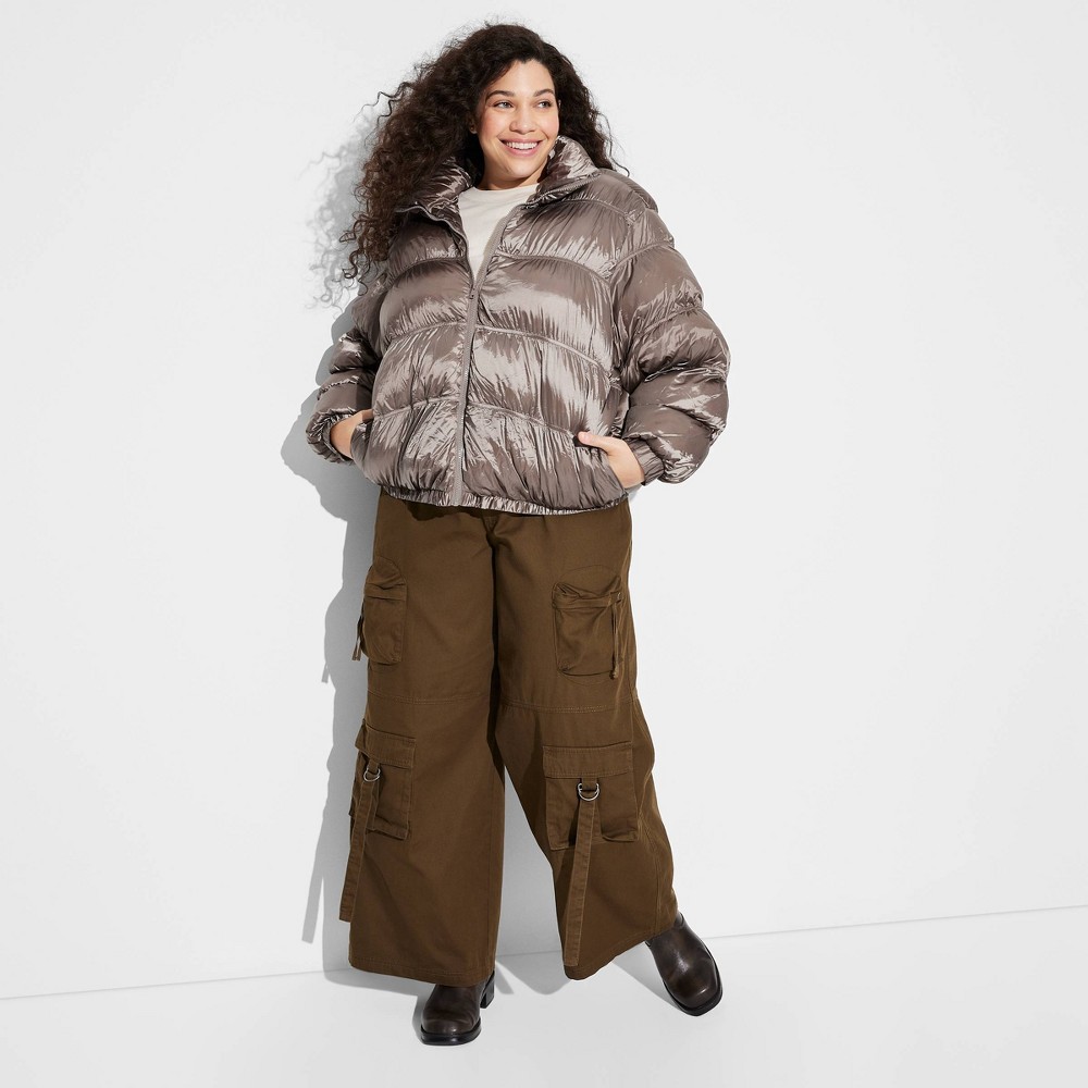 Women's Puffer Jacket - Wild Fable™ Gray 2X