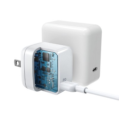 Anker PowerPort Atom PD 30W USB-C Wall Charger with USB-C to USB-C Cable - White