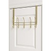 Home Mart Goods Heavy Duty Gold Over The Door Hanger Hanging Rack 10 Hooks Organizer - 3 of 3