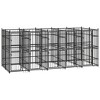 vidaXL Outdoor Dog Kennel Large Dog Crate Dog Cage Exercise Playpen Steel - 2 of 4