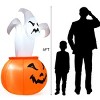 Tangkula Halloween Decoration 6 FT Blow-up Inflatable Ghost in Pumpkin W/ LED Bulbs Yard - 4 of 4