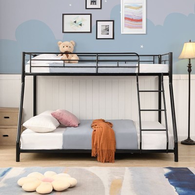 NicBex Triple Full Bunk Bed with Full Length Guardrail,Loft Bed with 2 Built-in Ladders,Modern Bunk Beds,Noise Reduced Bunk Beds for Bedroom