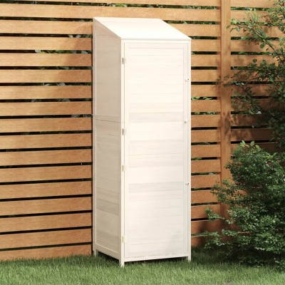VidaXL Garden Shed White 21.7"x20.5"x68.7" Solid Wood Fir