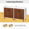 Costway Set of 2 Sideboard Buffet Storage Cabinet Kitchen Cupboard with Adjustable Shelf - 4 of 4