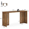 Tribesigns 63"Counter Height Pub Table, Rectangular High Top Kitchen & Dining Counter Tables with Louvered Base for Narrow Space - 2 of 4