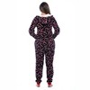 Just Love Womens One Piece Winter Holiday Adult Bodysuit Faux Shearling Lined Hoody Xmas Pajamas - 3 of 4