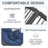 Outdoor PE Wicker Egg Chair with Ottoman for Balcony - 3 of 4