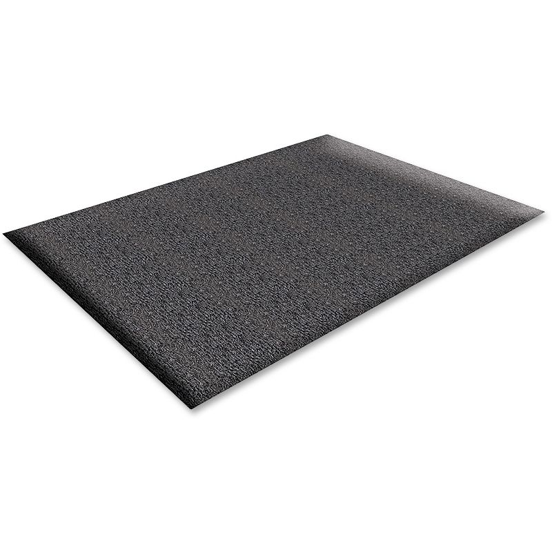 3'x5' Rectangle Solid Rubber Floor Mat Black - Genuine Joe, 1 of 2
