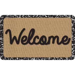 Ashley Productions® The Original Fun Mat™, Welcome Mat, 18" x 30", Burlap Composition Welcome - 1 of 1