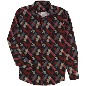 Perry Ellis Mens Graphic Print Button Up Shirt - 1 of 2