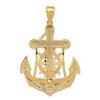 Black Bow Jewelry 14k Two Tone Gold Large Mariner's Crucifix Cross Pendant, 29 x 44mm - 3 of 4