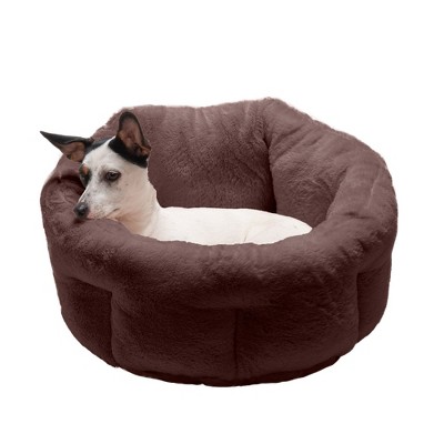 FurHaven Luxury Faux Fur Warming Hi-Lo Cuddler Bed