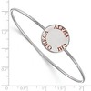 Black Bow Jewelry Sterling Silver Alpha Chi Omega Greek Life Bangle Bracelet 7 Inch - 2 of 3