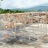 Outdoor Bar Stools Set of 2, 26 Inch All Weather HDPS Patio Counter Height Barstools with Back & Footrest, Aluminum Bar Stool Chairs - 3 of 4