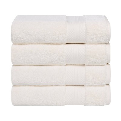 Luxury Cotton Heavyweight Solid Plush Towel Set by Blue Nile Mills