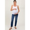 Pinkblush Navy Blue Dark Wash Slim Straight Maternity Jeans - 2 of 4