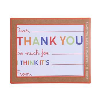 10ct Thank You Fill in Primary Cards