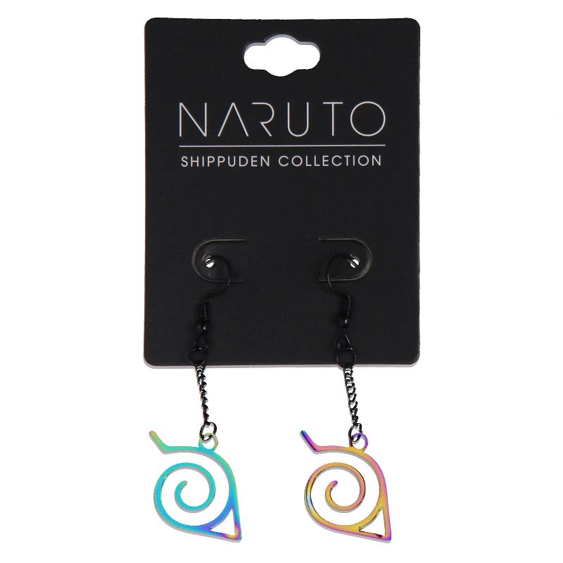 Naruto Shippuden Anime Costume Jewelry Hidden Leaf Village Dangle Earrings Set Multicoloured, 3 of 4