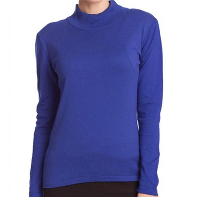 Women's Long Sleeve Mock Neck Pullover - ANGEL