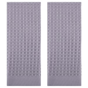 REGALWOVEN Bathroom Hotel Spa 100% Cotton Soft Absorbent Waffle Hand Towel 14 x 30 Inch 2 Pcs - 1 of 4