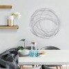 LuxenHome Silver Metal Abstract Swirl Round Wall Art Decor - 2 of 4