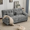 Modular Sectional Sofa with Ottomans, Chenille Fabric Sofa Couch with 4-Position Adjustable Backrest & Pillows - ModernLuxe - 2 of 4