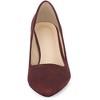 Allegra K Women's Pointy Toe Slip-on Plaid Printed Chunky Heels Pumps - 3 of 4