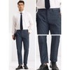 Lars Amadeus Men's Regular Fit Flat Front Business Checked Pattern Dress Pants - image 4 of 4