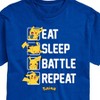 Men's - Pokémon - Eat Sleep Battle Repeat Short Sleeve Graphic T-Shirt - 2 of 4
