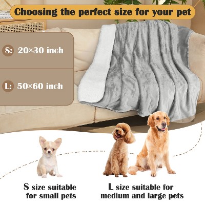 Kritter Planet Light Gray Waterproof Reversible Fleece Pet Blanket