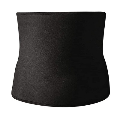 Unique Bargains Polyester During Exercising Workout Waist Sweat Band Tummy  Tuck Belt 1 Pc Black M : Target