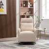 Rocking And Swivel Recliner,Upholstered Recliner Sofa Chair With Metal Legs And One Left Bag, Tall Back Lounge Chair Nursery Chair-Cuddlewood - 2 of 4