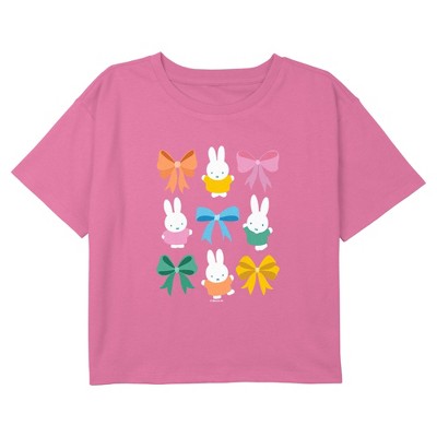 Girls Miffy Colorful Bows And Rabbits T Shirt