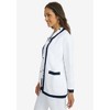 Jessica London Women's Plus Size Tipped Boxy Cardigan - 4 of 4
